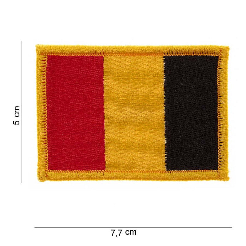 Embleem vlag België stof met gouden rand