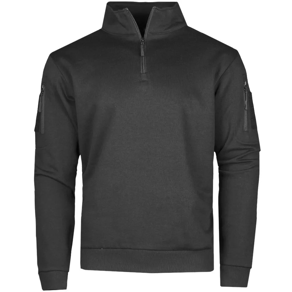 Tactical Sweatshirt Met Rits Zwart