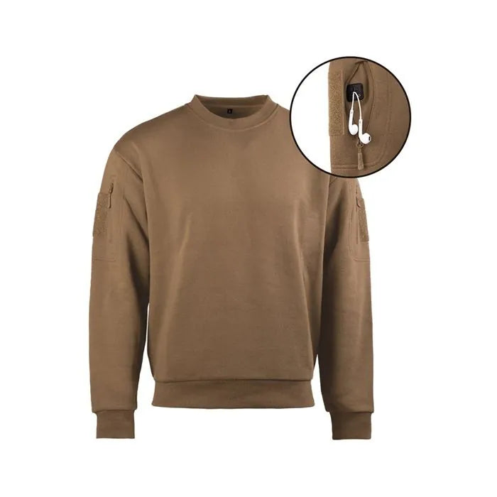 Tactical Sweatshirt Coyote Ronde Hals