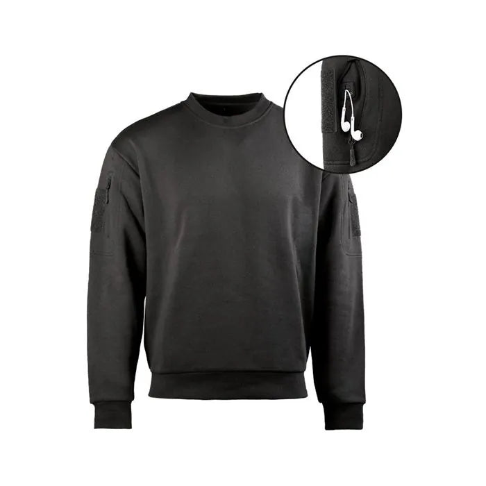 Tactical Sweatshirt Ronde Hals Zwart