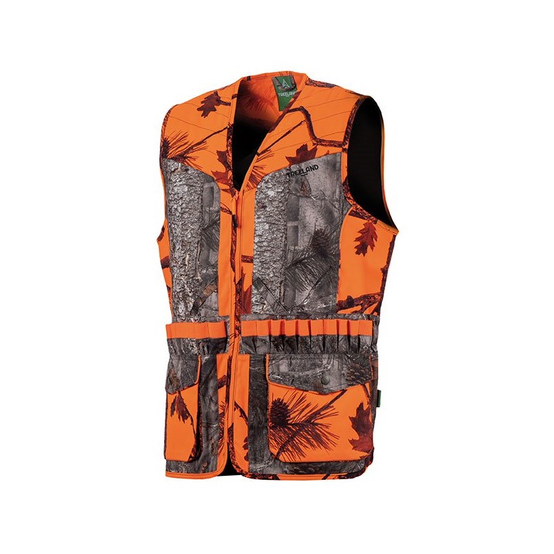 Vest orange forest camo