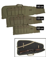 Wapenzak zwart met sling 140cm groen