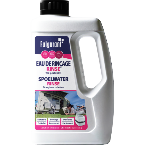 Fulgurant eau de chasse pour toilettes chimiques