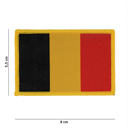 Emblème du drapeau belge en tissue