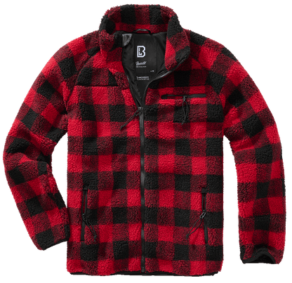 Brandit Teddy Fleece Jacket Rood/Zwart