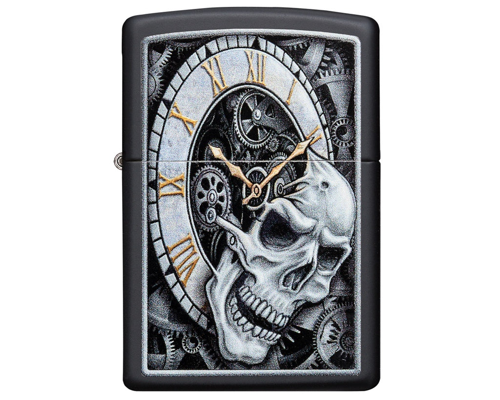 Zippo Skull Clock