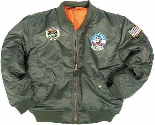 Blouson aviateur M1A pour enfants avec patchs
