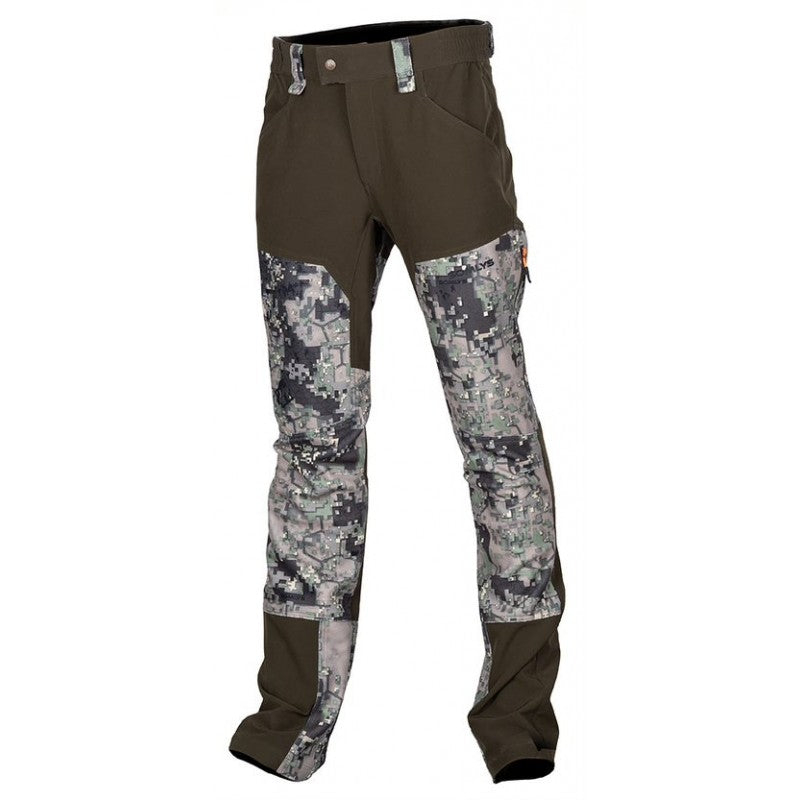 Stretch broek digital green camo