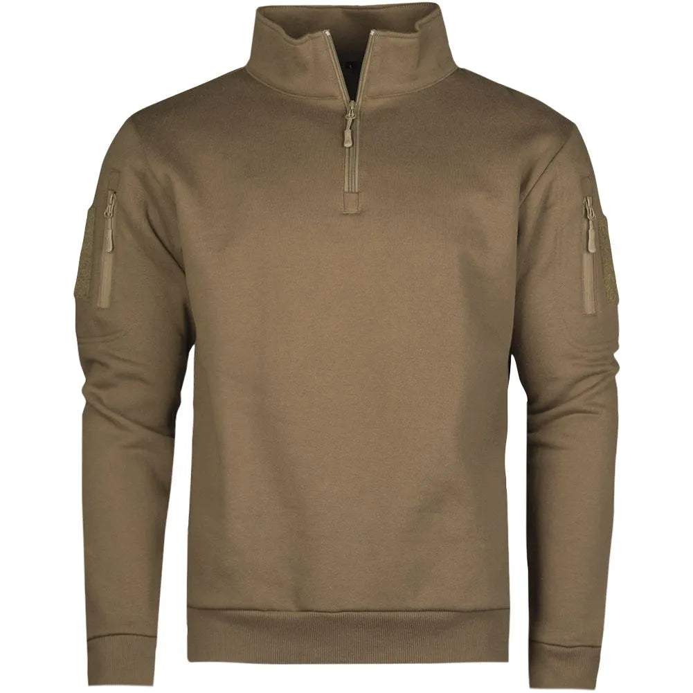 Tactical Sweatshirt Met Rits Coyote