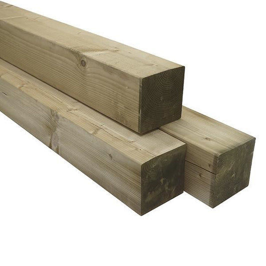 Vierkante Houten Paal Groen 7x7 1,80m